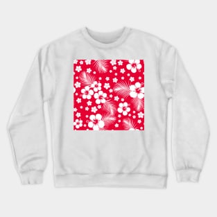 Hawaiian Hibiscus Red Crewneck Sweatshirt